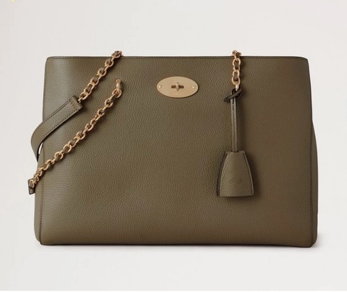 Mulberry lily tote linen green - lily,
